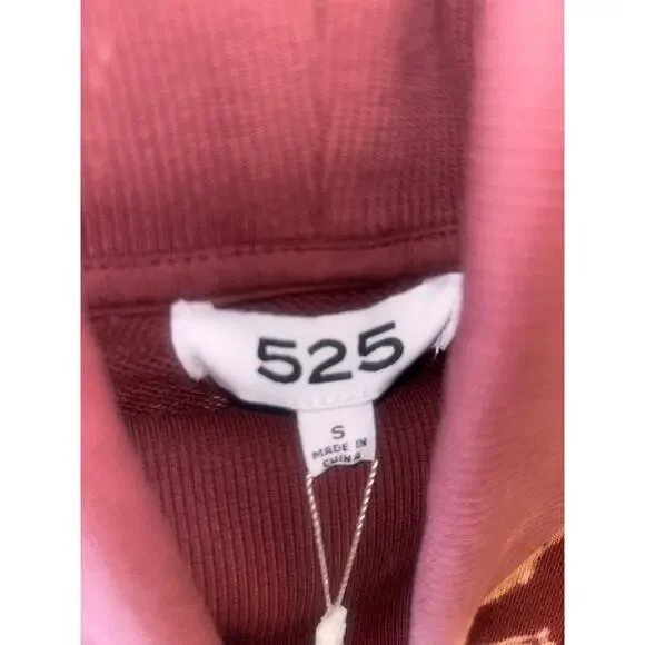 100% Cotton Wildberry Tie-dyed Cropped Cowl Neck Sweatshirt - Picture 3 of 9